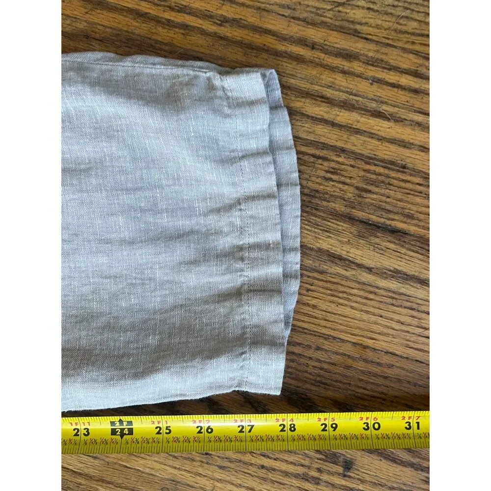 Quince Natural Linen-Blend Straight Leg Pants